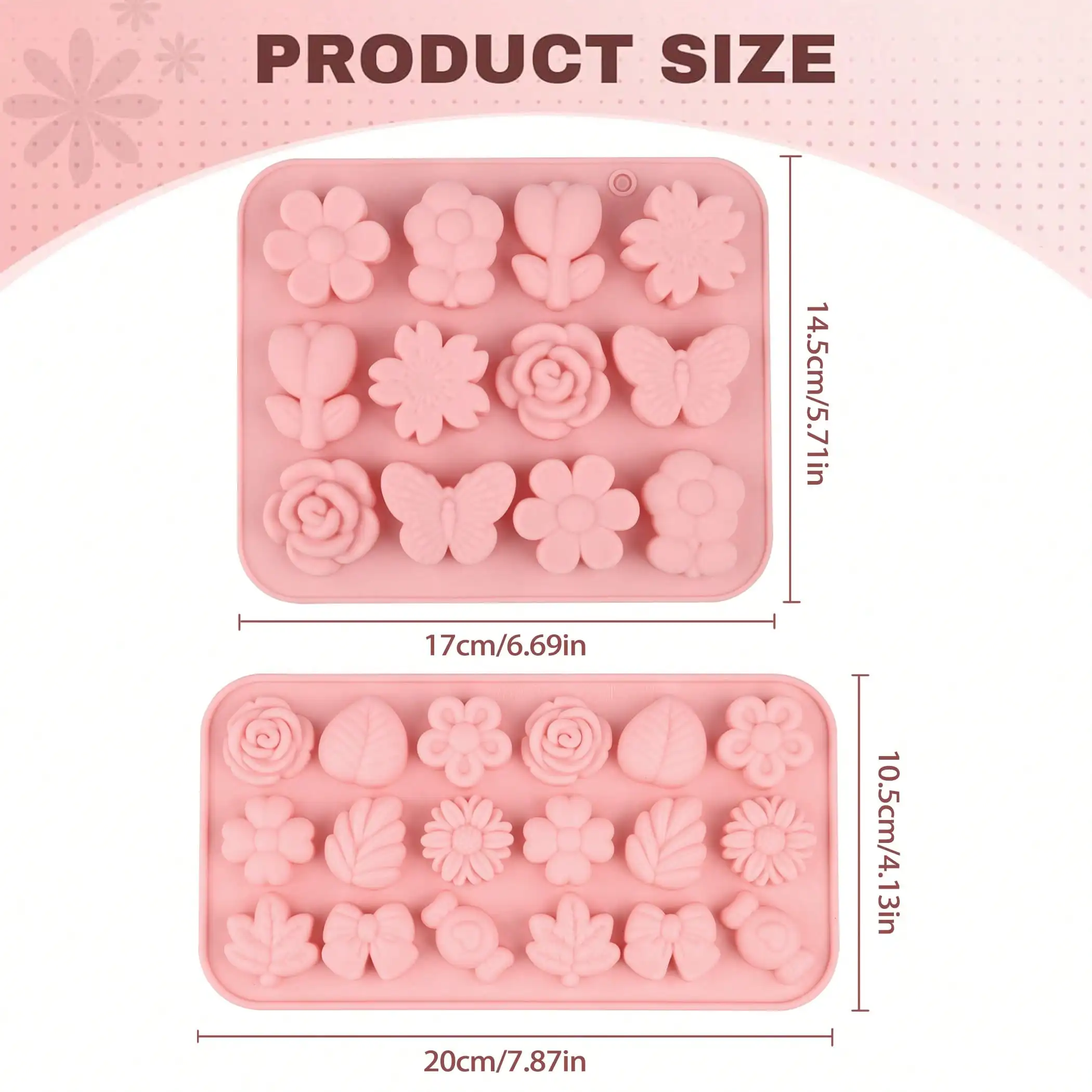 Gummy Candy - 1-2 PCS Flower Theme Chocolate Gummy