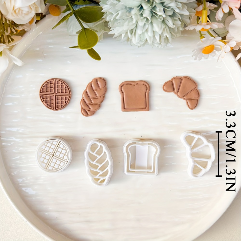 4Pcs Bread Themed Cookie Cutte - Cookies Pack review and price
