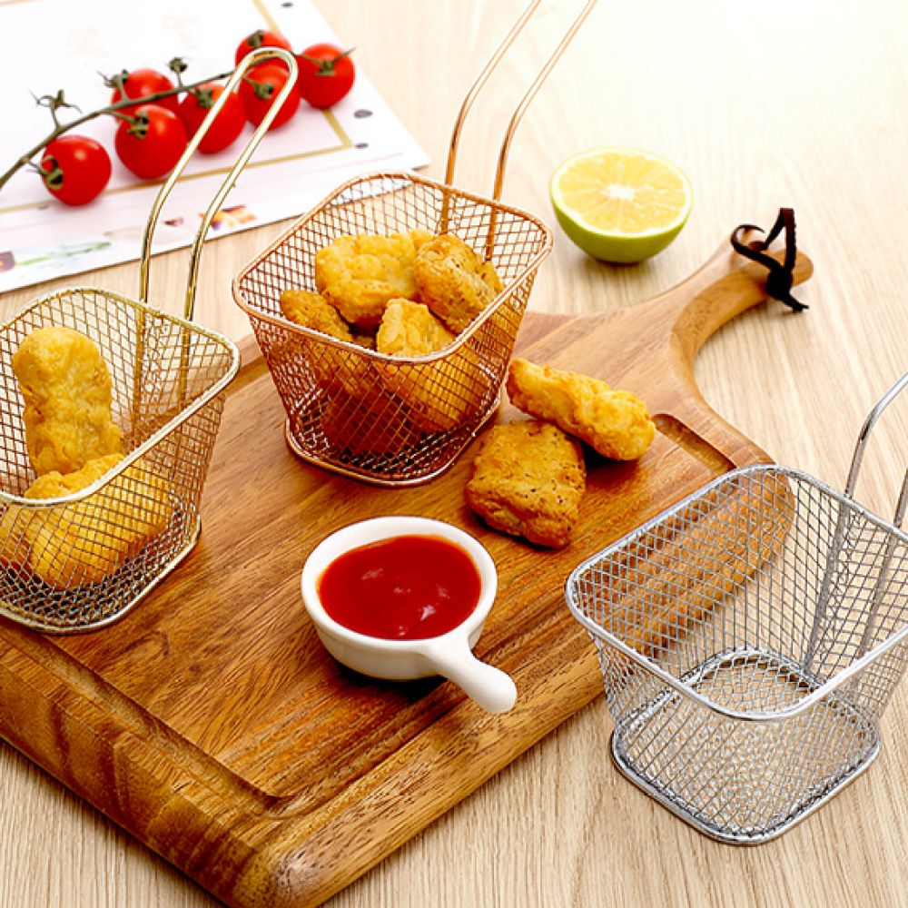 Decorative Mini Square Fry Bas - Food Snacks Catering review and price